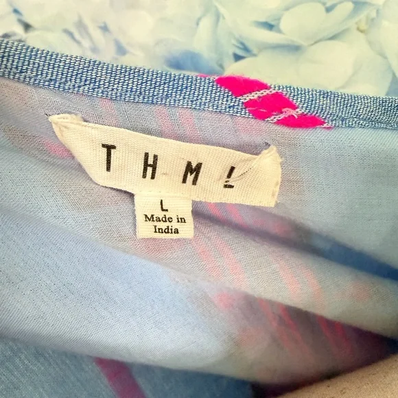 THML Pink and Blue Striped Mini Dress - Picture 10 of 14